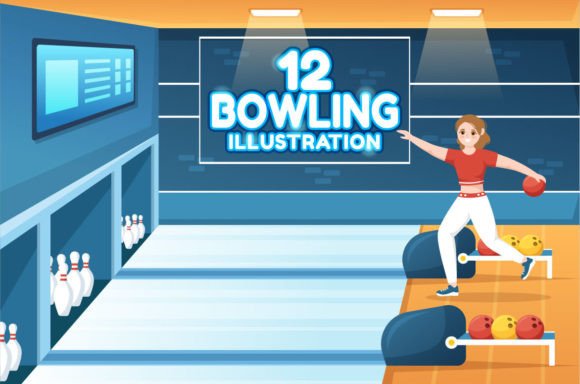 12 Bowling Game Illustrations for Creative Projects