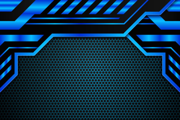 Blue Black Gradient Hexagon Game: A Futuristic Design Element for Modern Visual Projects