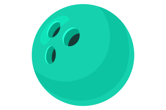 Bowling Ball Icon: Sport Symbol for Game Design