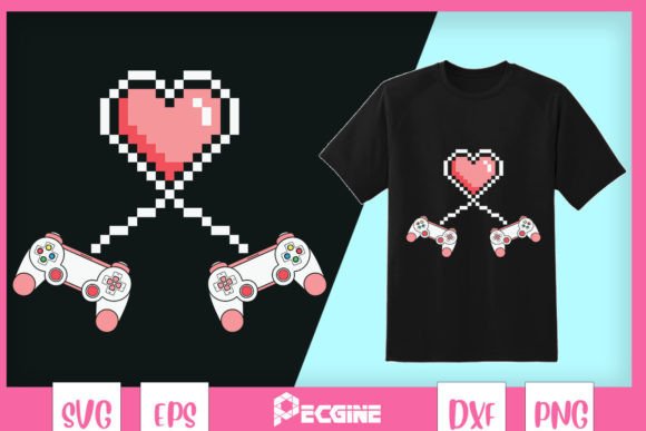 Customize Your Love with Video Game Controller Valentine Pixel Designs