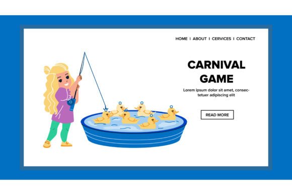 Festival Carnival Game Playing Little: A Versatile Creative Asset for Amusement-Themed Design Projects