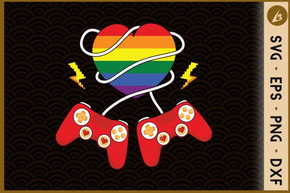Game Controller Couple Rainbow Heart: A Versatile Design for Creative Projects
