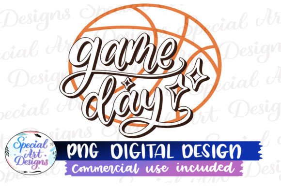 Game Day Basketball PNG Image: A Bold Design for Dynamic Projects