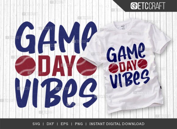 Game Day Vibes SVG Cut File for Baseball Enthusiasts: A Creative Resource for Custom Projects