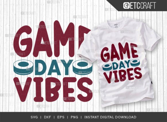 Game Day Vibes SVG Cut File: Hockey Play – Bold Design for Dynamic Projects