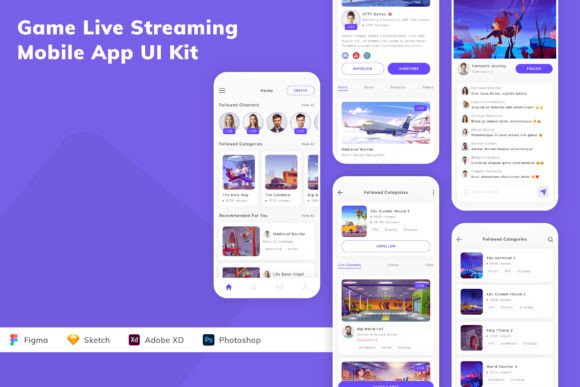 Game Live Streaming Mobile App UI Kit: Designing for the Future of Interactive Entertainment