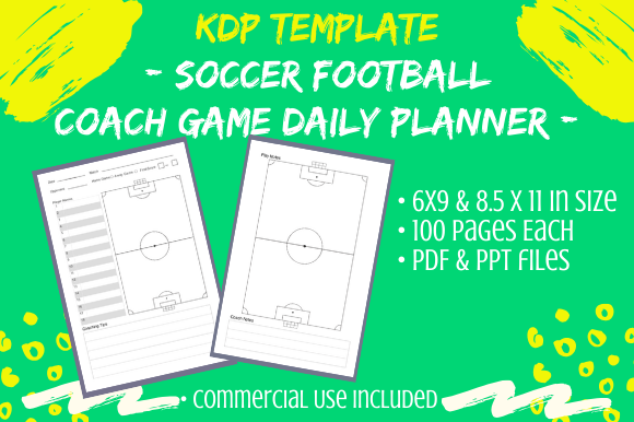 KDP Soccer Coach Game Book 2 Sizes