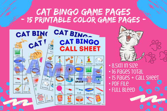 Kitty Cat Bingo Cards Game Fun 4 Kids: A Creative Way to Engage Children and Families