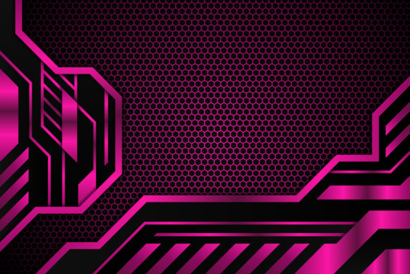 Pink Black Gradient Hexagon Game: A Fresh Design Resource for Creatives