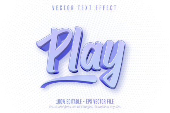 Play Text, Game Style Text Effect for Adobe Illustrator