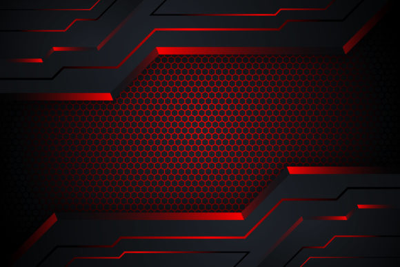 Red and Black Hexagon Game Background: A Modern Design Trend for Corporate and Digital Media