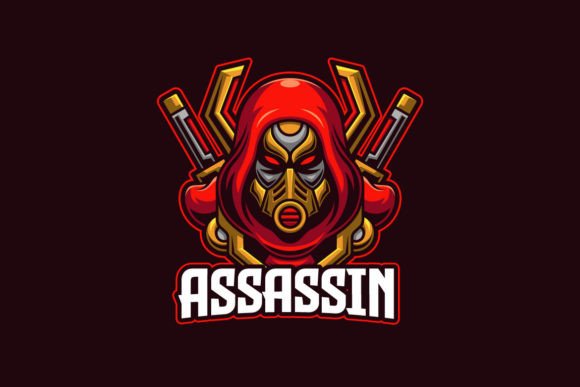 Red Assassin E-sport Game Logo Template