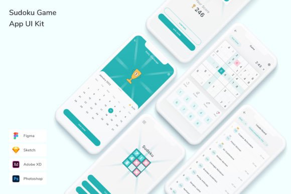 Sudoku Game App UI Kit for Modern Design