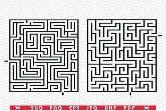 SVG Black Rectangular Mazes: A Versatile Design Resource for Crafters and Digital Creators