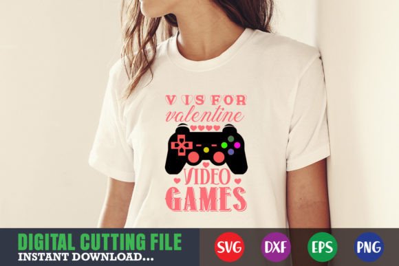 V I S for Valentine Video Game Shirt SVG: Creative Design for Digital Crafters