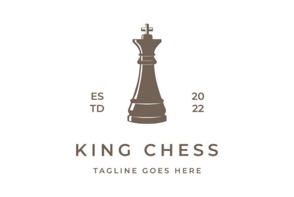 Vintage Retro King Chess Game Sport Logo: A Timeless Design for Modern Applications